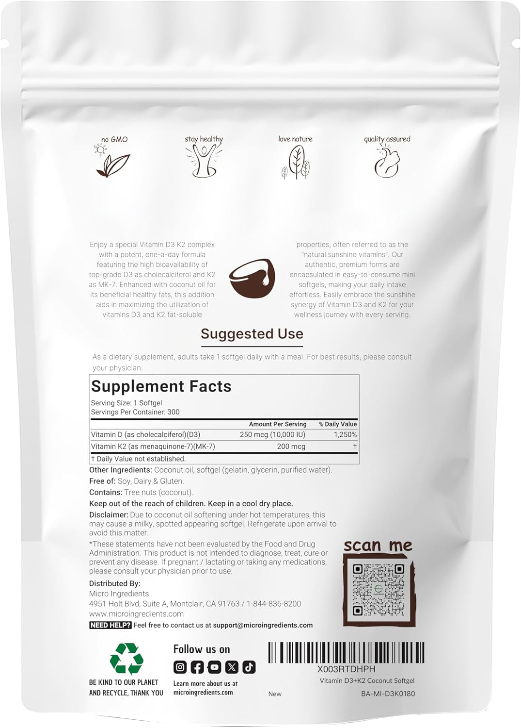 Vitamin D3 & K2 Health Booster™